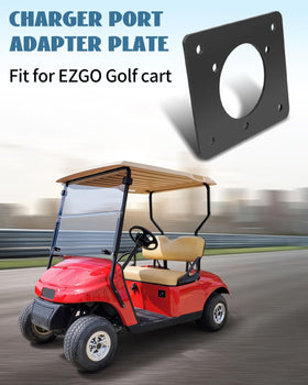 Nahntaipy EZGO 36V adapter plate side view stabilizes the charging port.