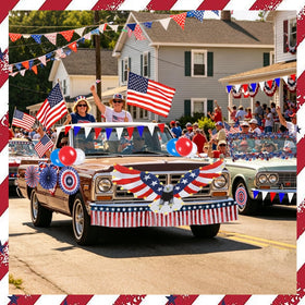 Nalanzhou tinsel garland adds sparkle and depth to parade decor.