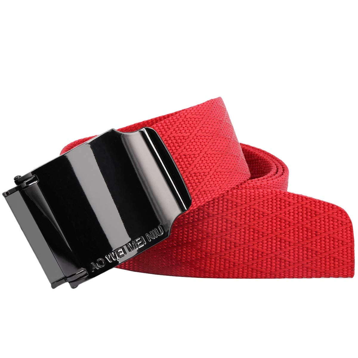 Nasogod squaregarden nylon belt with red webbing, durable for daily wear