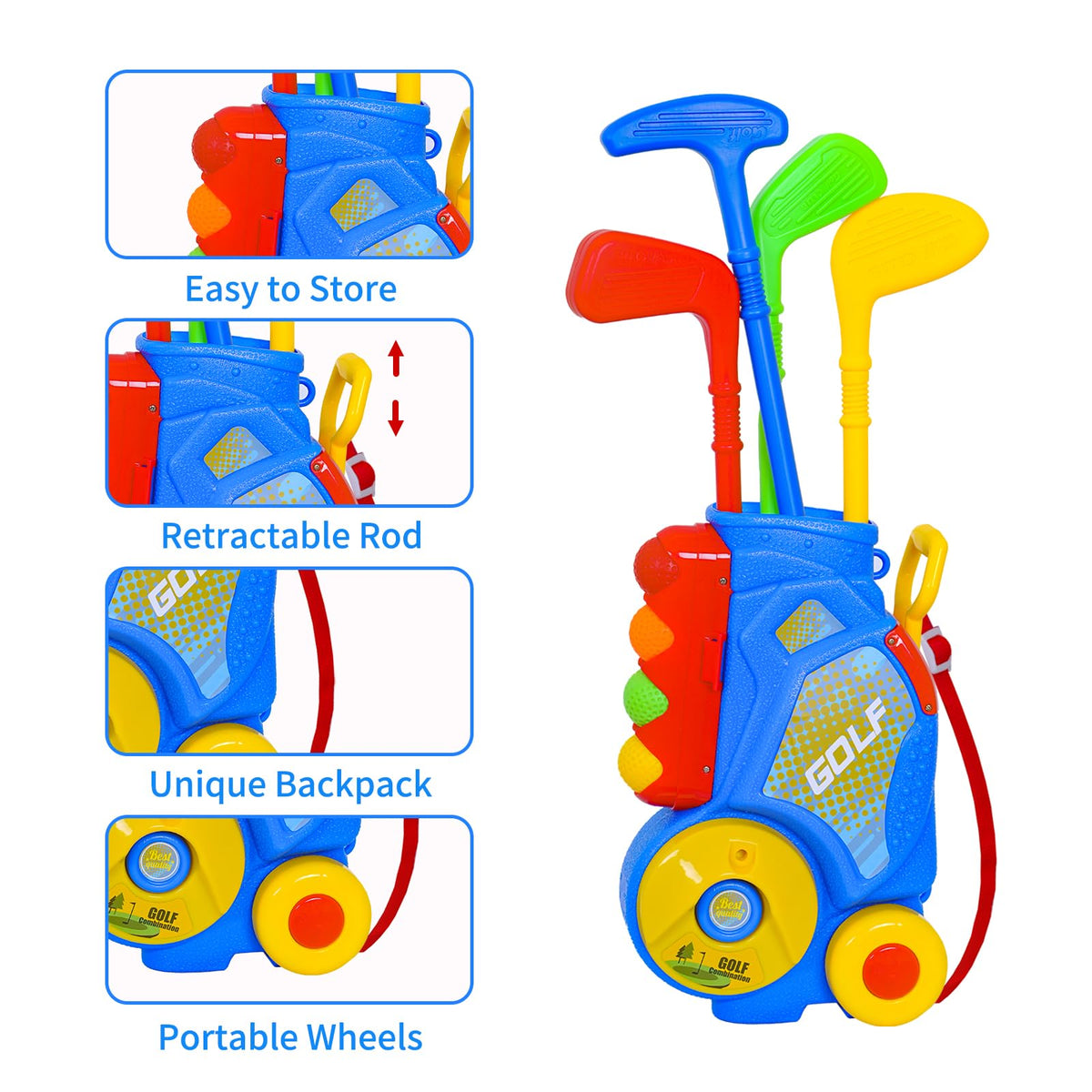 Nattork toddler golf balls are durable for repeated swings.