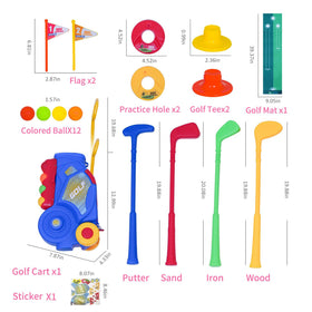 Nattork Toddler Golf Cart side storage, keeps clubs organized