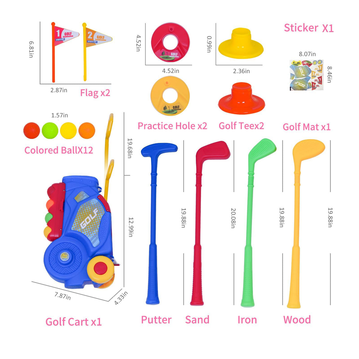 Nattork toddler golf flag marks targets to boost aim.