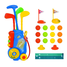 Nattork Toddler Golf Set cart blue, easy pulling for outdoor play