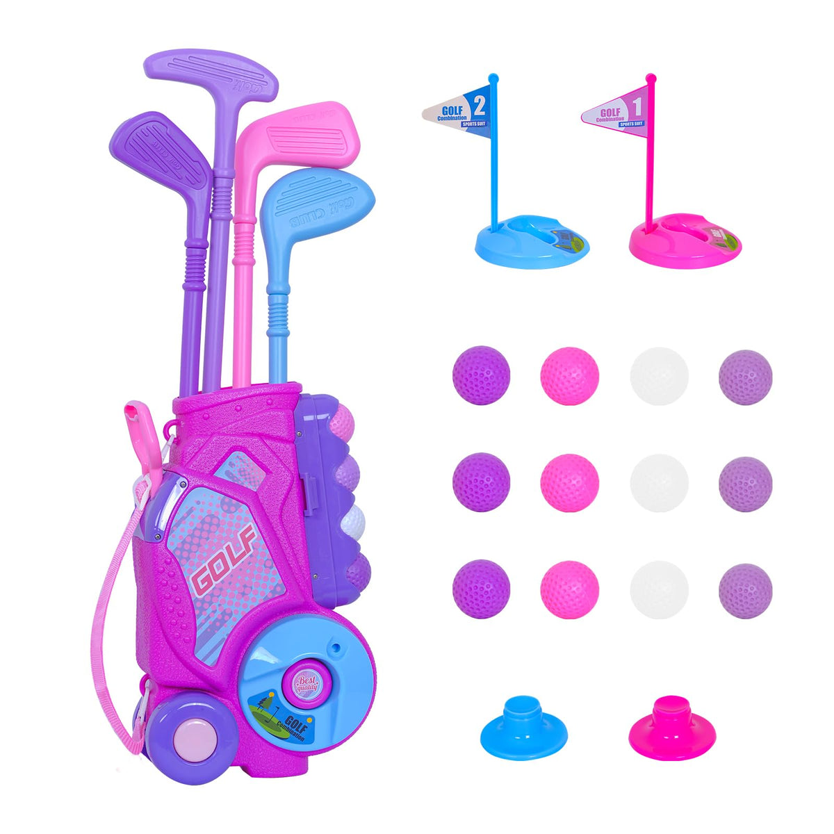 Nattork toddler golf cart front view promotes easy outdoor play.
