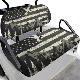 NDISTIN American Flag front seat cover enhances comfort and style on your golf cart.