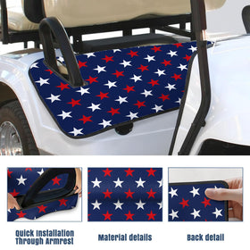 Neapth breathable polyester-spandex blend keeps seats cool and comfortable.