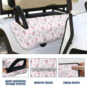 Neapth precision-cut armrest holes enable tool-free, snug installation.