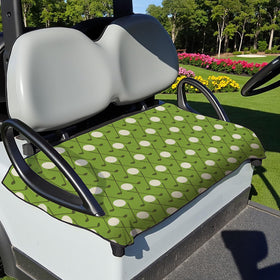 Neapth golf cart seat cover in olive green enhances comfort and seat protection.