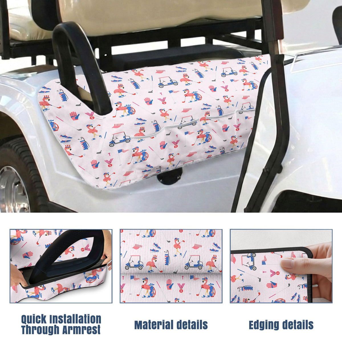 Neapth machine-washable golf cart seat cover simplifies cleanup after rides