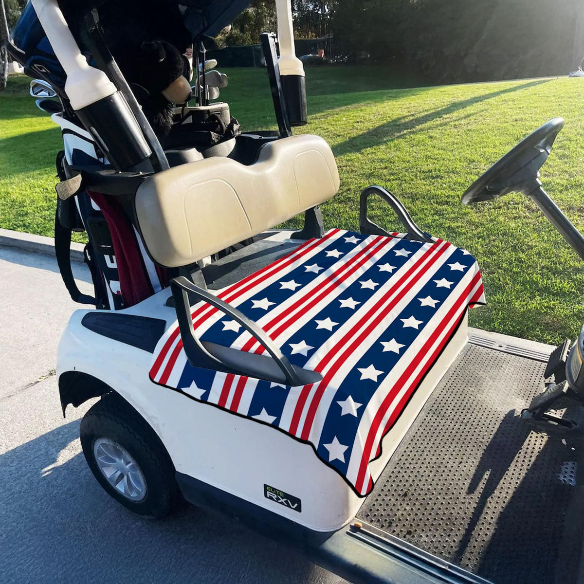 Neapth seat cover stores essentials in built-in pockets