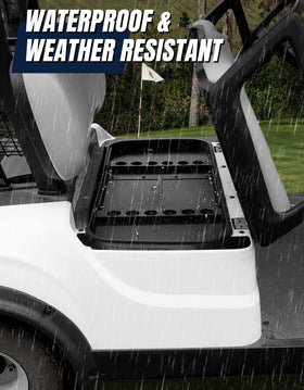 Dacalo under-seat tray keeps items secure and accessible.