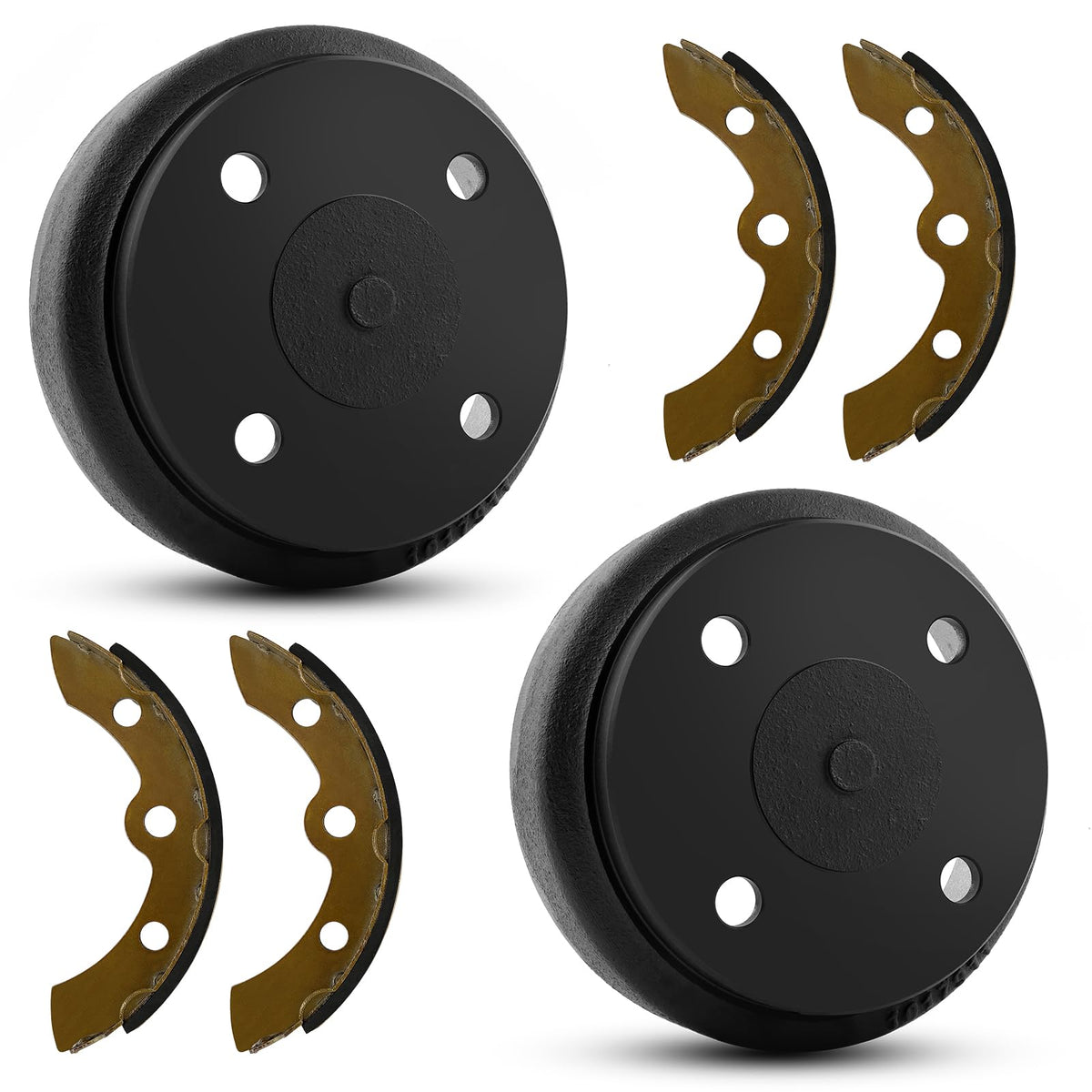 Neivilu brake shoes for Club Car DS 1995-Up, enhanced friction for consistent brake feel