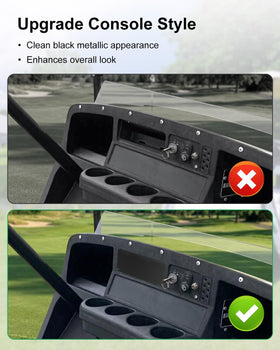Direct replacement dash cover ensures quick installation and tidy look.