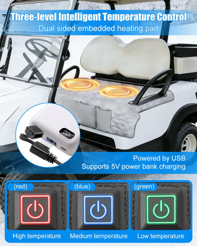 NEQXFQ heated seat cover — back view showing non-slip dots
