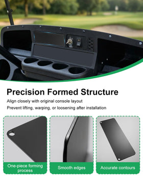 Black metallic finish upgrades interior aesthetics without sacrificing dashboard access.