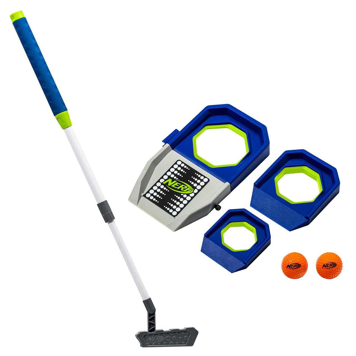 NERF Trick Shot Golf Set full collection ready for indoor or outdoor play