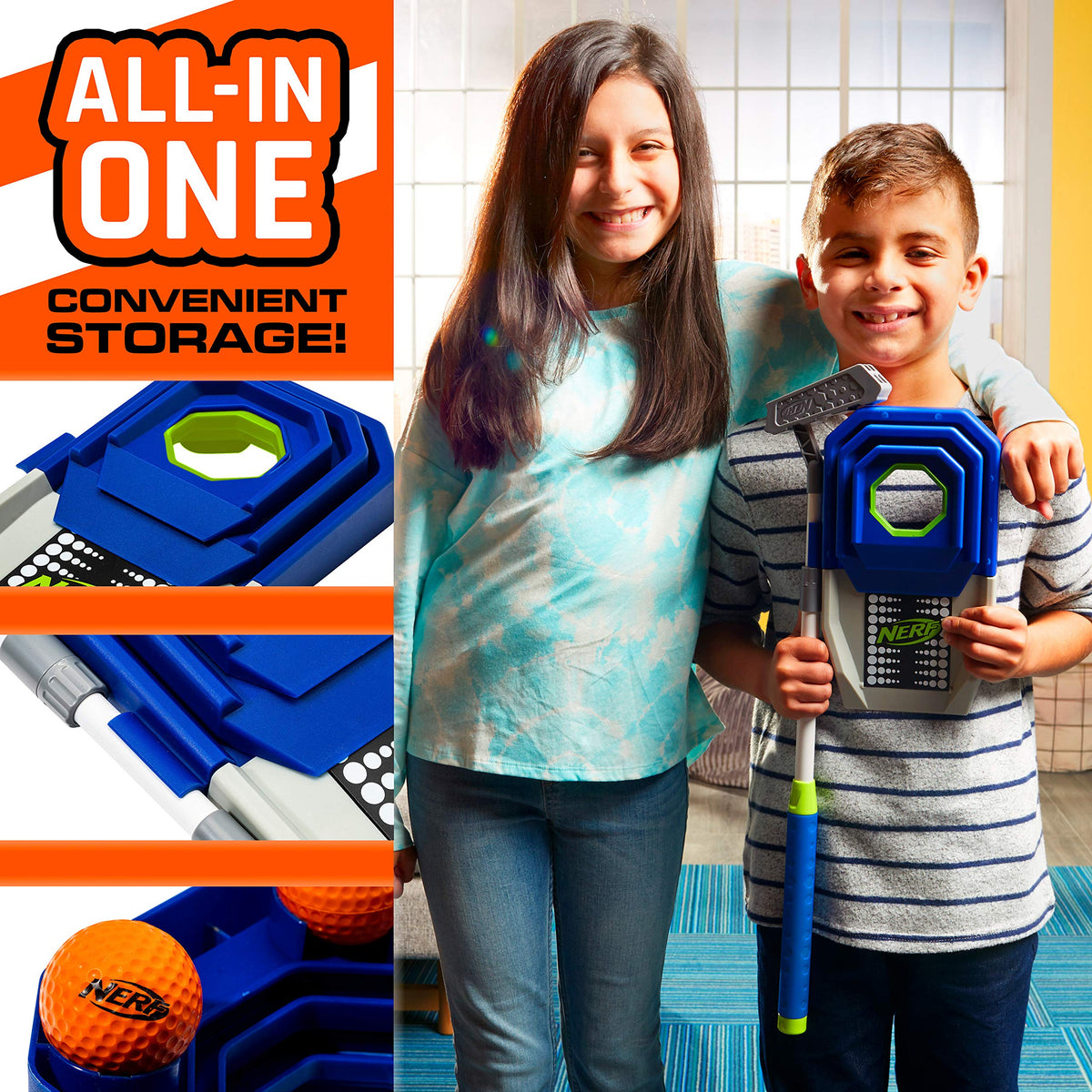 NERF foam golf balls designed for safe indoor play