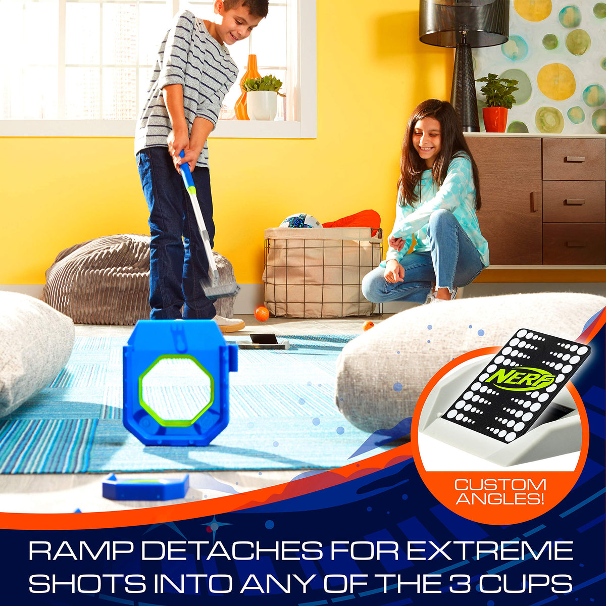 NERF Trick Shot ramp angle adjustment boosts height and speed