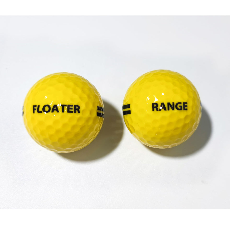 Nerpinper yellow floating golf balls drifting on a lake surface for easy retrieval