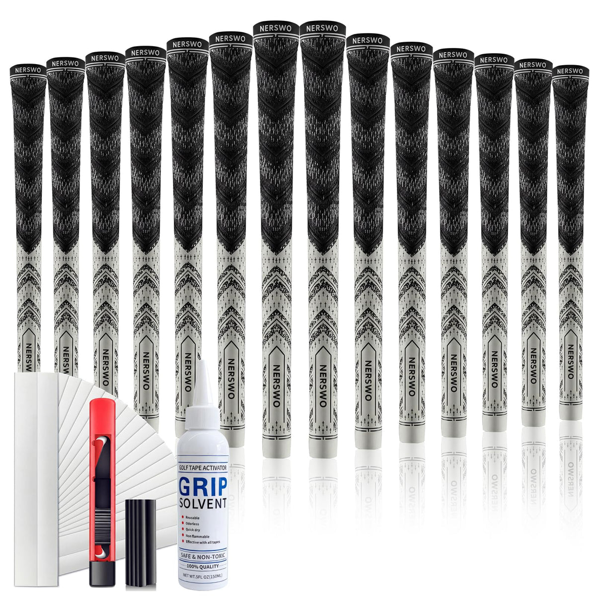 NERSWO cotton-rubber golf grips pack — durable upgrade for daily play
