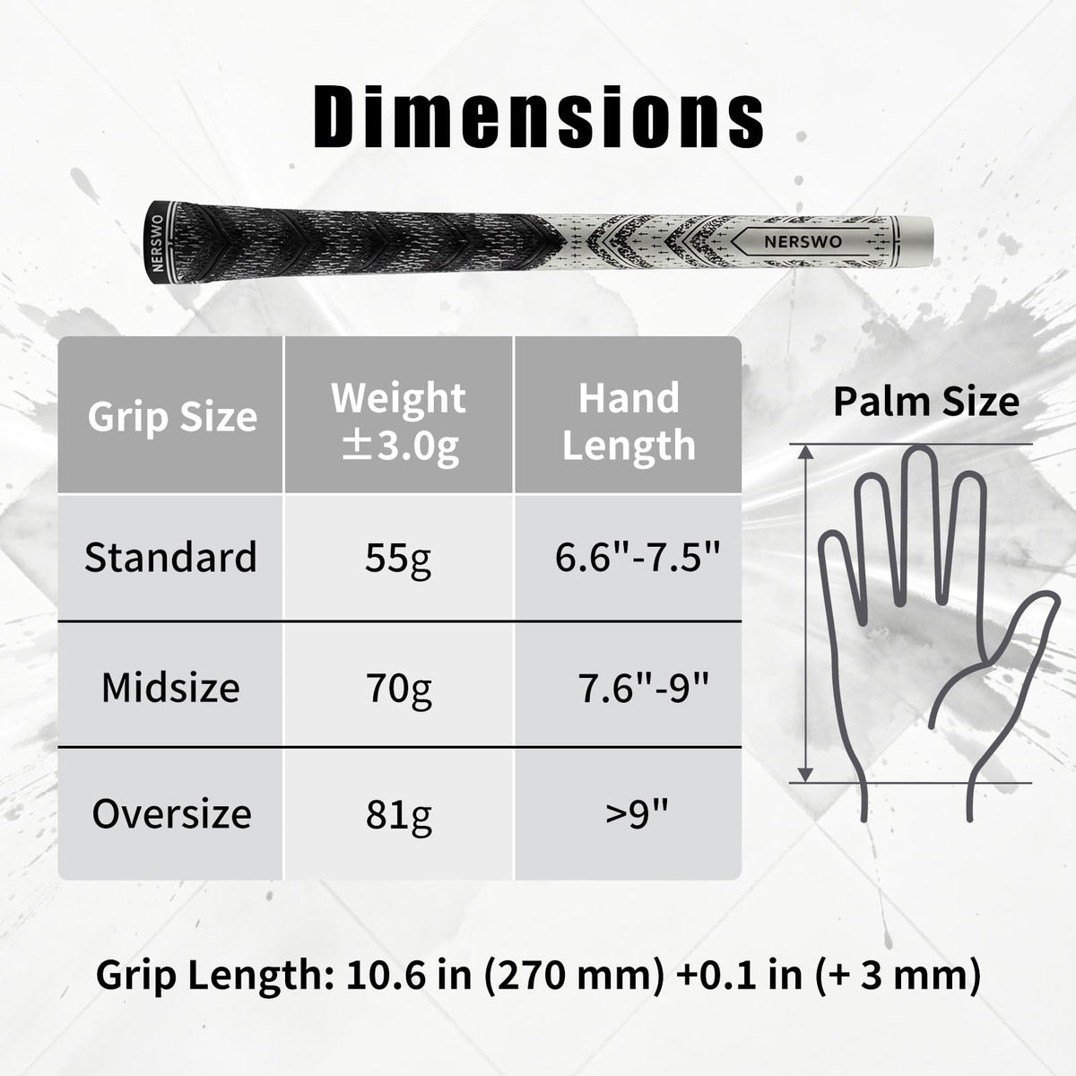 NERSWO durable cotton-rubber blend grip for long-term daily use