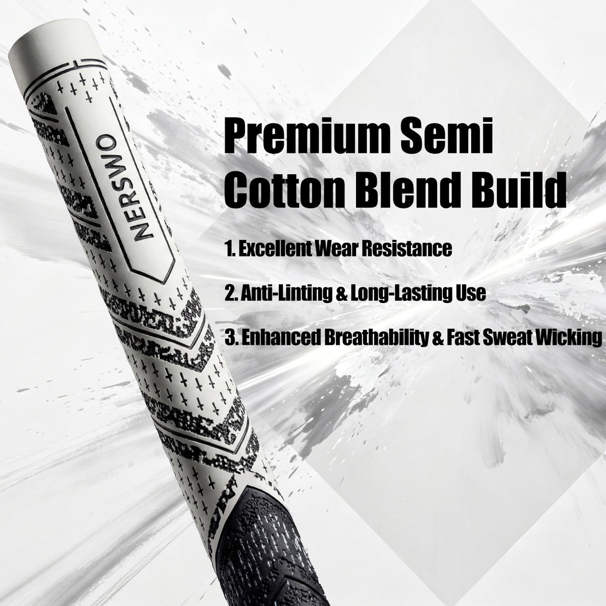 NERSWO textured breathable surface grip showing moisture control