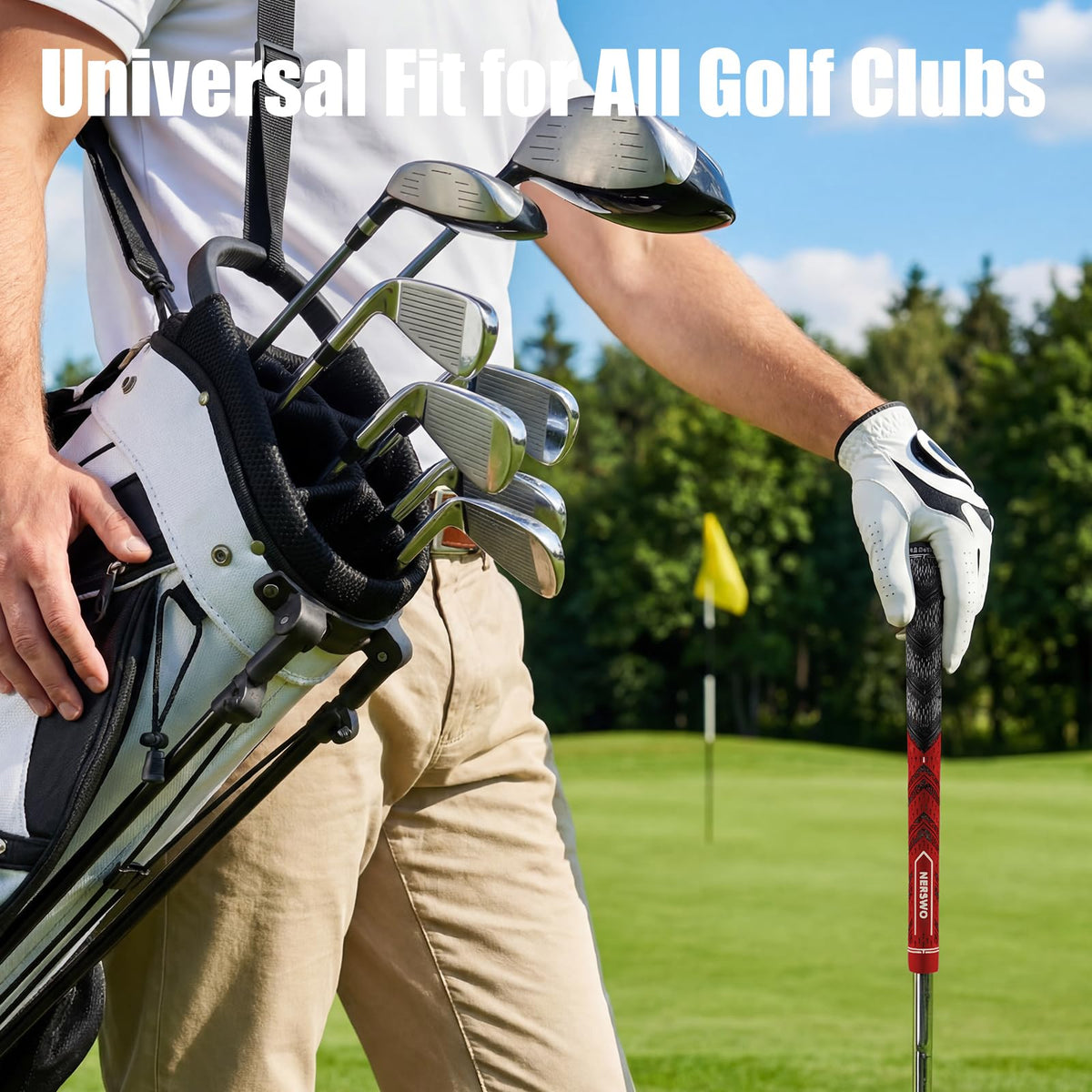 NERSWO universal-fit compatibility with drivers, irons, and putters