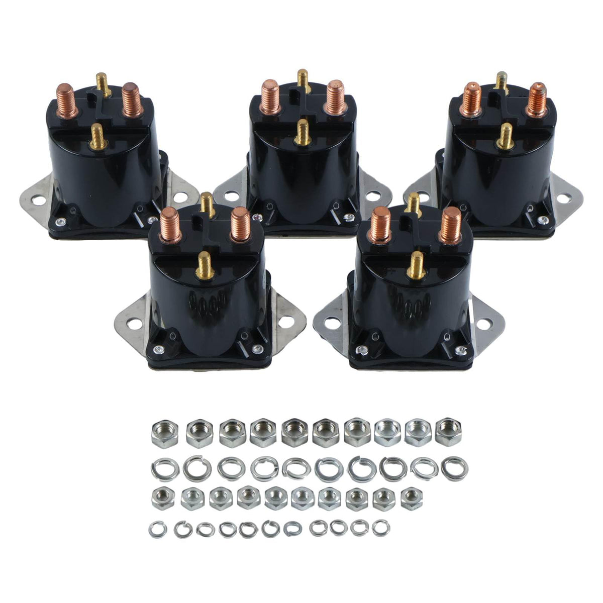 NETYANPI 8016 solenoid close-up highlighting four terminals for Club Car DS.