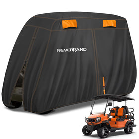 NeverLAND 4-passenger golf cart cover front zip for easy access and protection