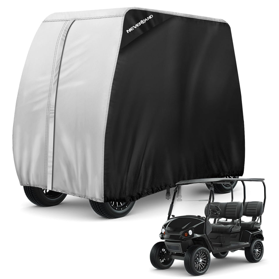 NeverLAND golf cart cover waterproof protection for 4-passenger carts.