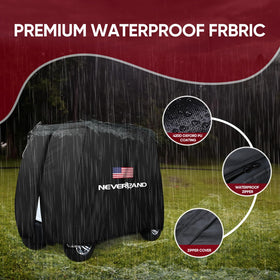 Neverland 420D waterproof fabric shields your golf cart from rain and UV.