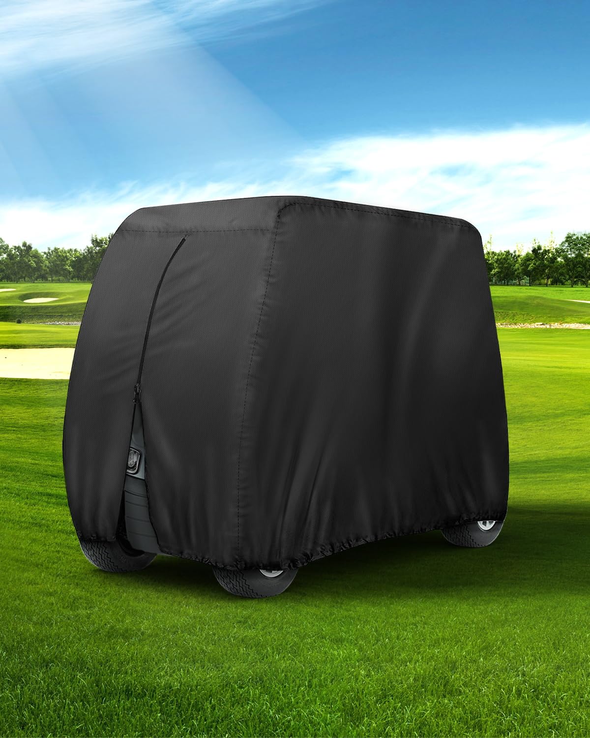 NeverLAND golf cart cover carrying bag keeps storage neat after use.