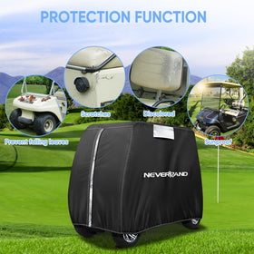 NEVERLAND golf cart cover includes a storage bag for easy stowage.