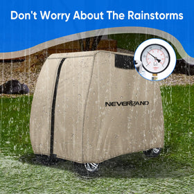 NeverLAND golf cart cover two air vents improve airflow and reduce moisture.