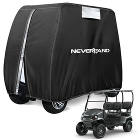 NEVERLAND golf cart cover waterproof with zipper door protects 4-passenger carts.