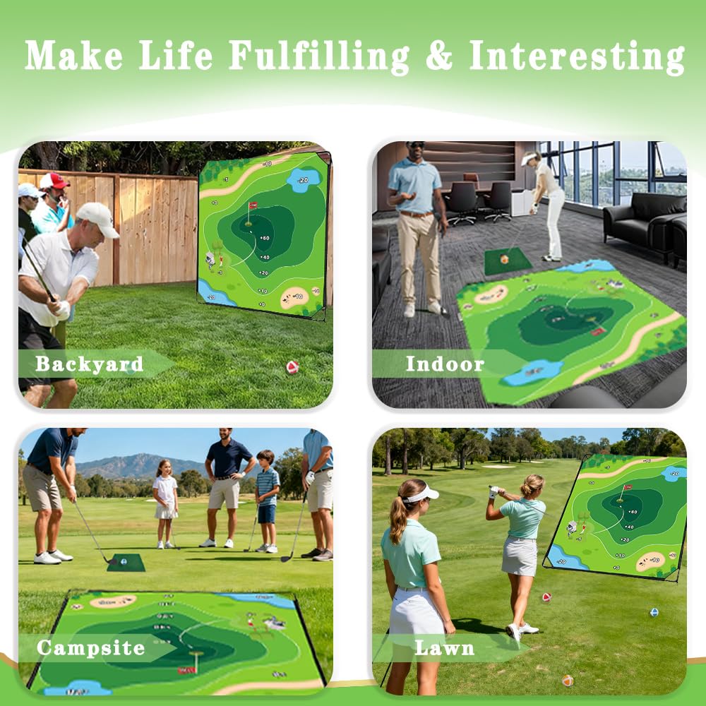 Newmkr two adjustable golf clubs included for versatile practice.
