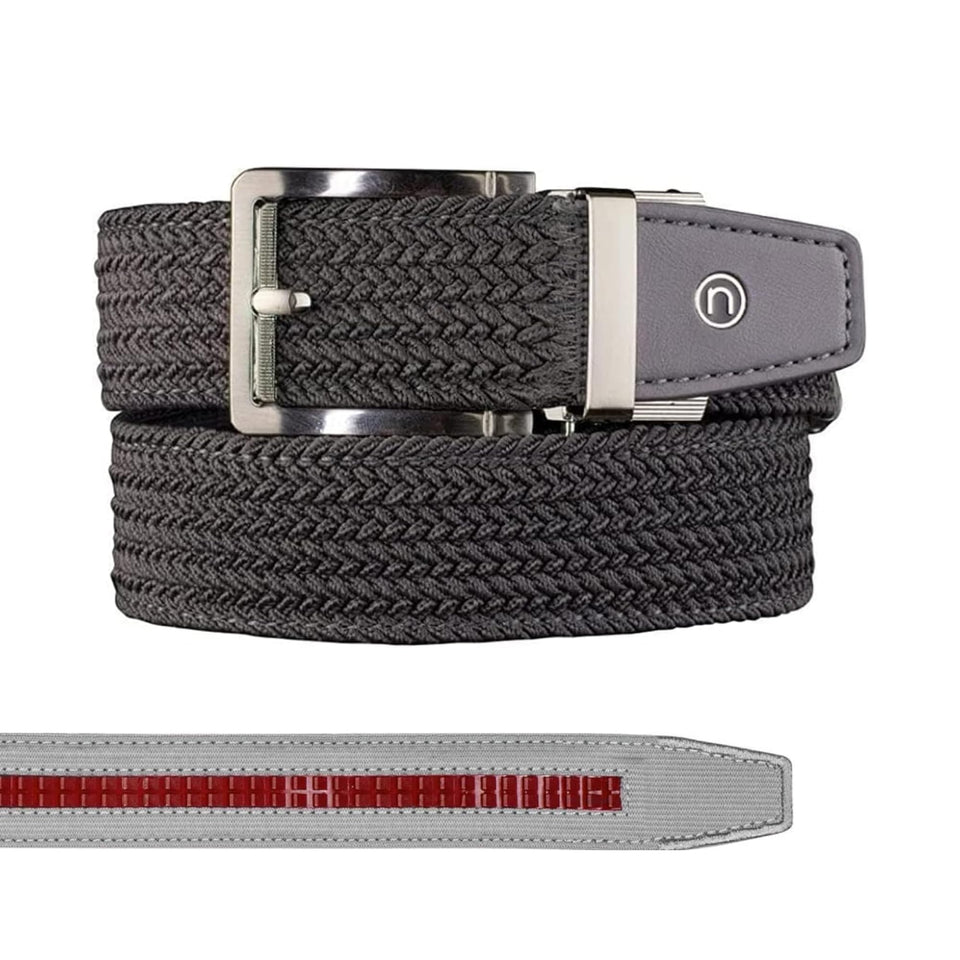 Nexbelt braided ratchet belt close-up showing premium weave for lasting style