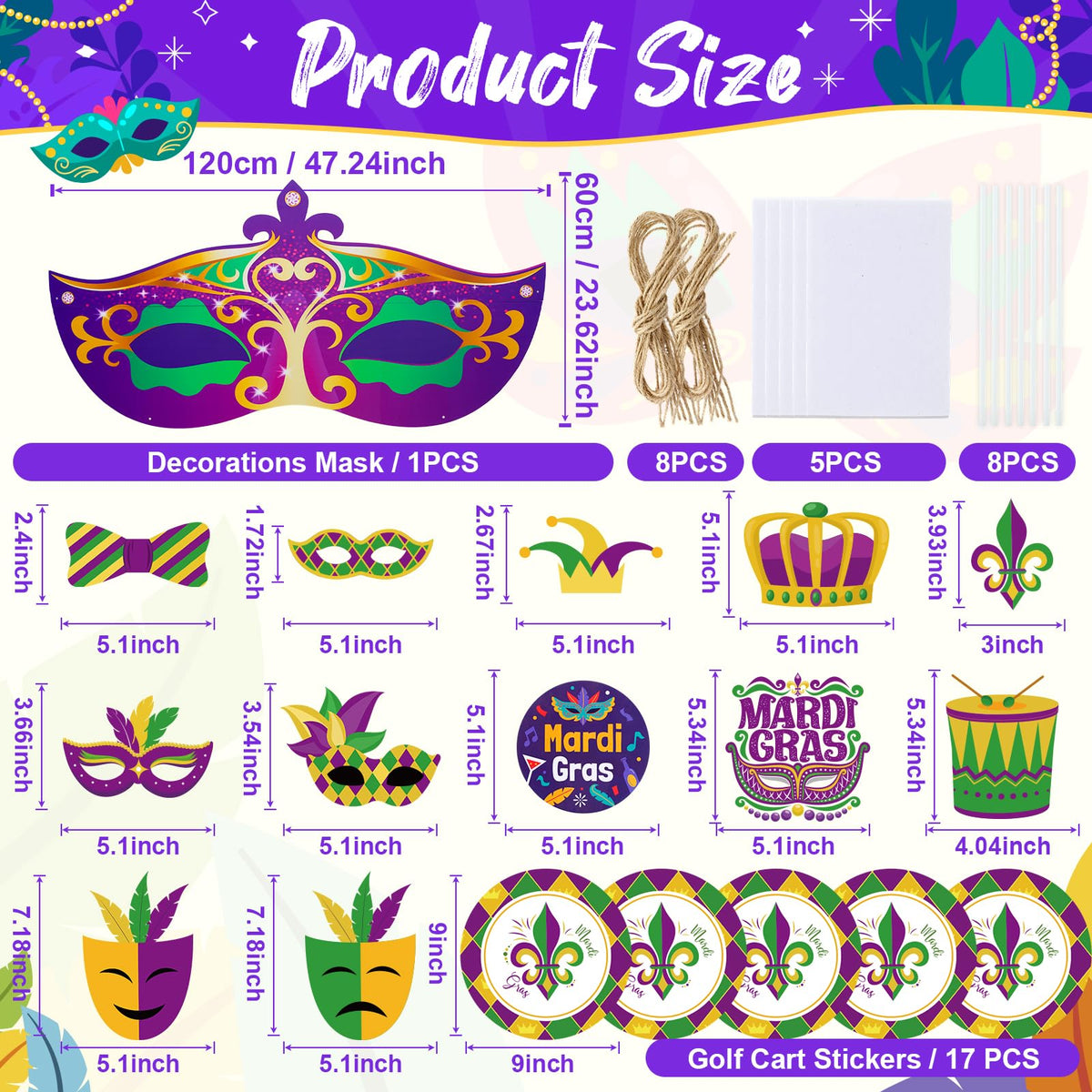 NFAMRZCAR wire tassels for carnival decor, quick to hang and add shimmering flair.