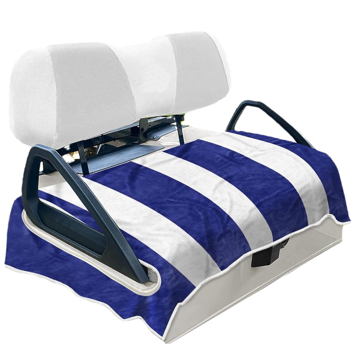 NICENEEDED golf cart seat cover in blue white protecting seats from dirt and wear