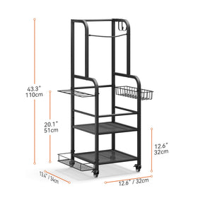 Niffgaff golf bag organizer mesh basket stores balls and small accessories.