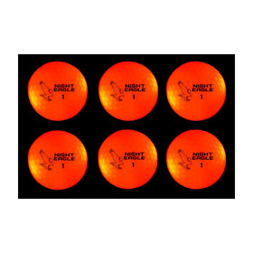 Night Eagle CV LED golf ball red activates with sensor for night play.