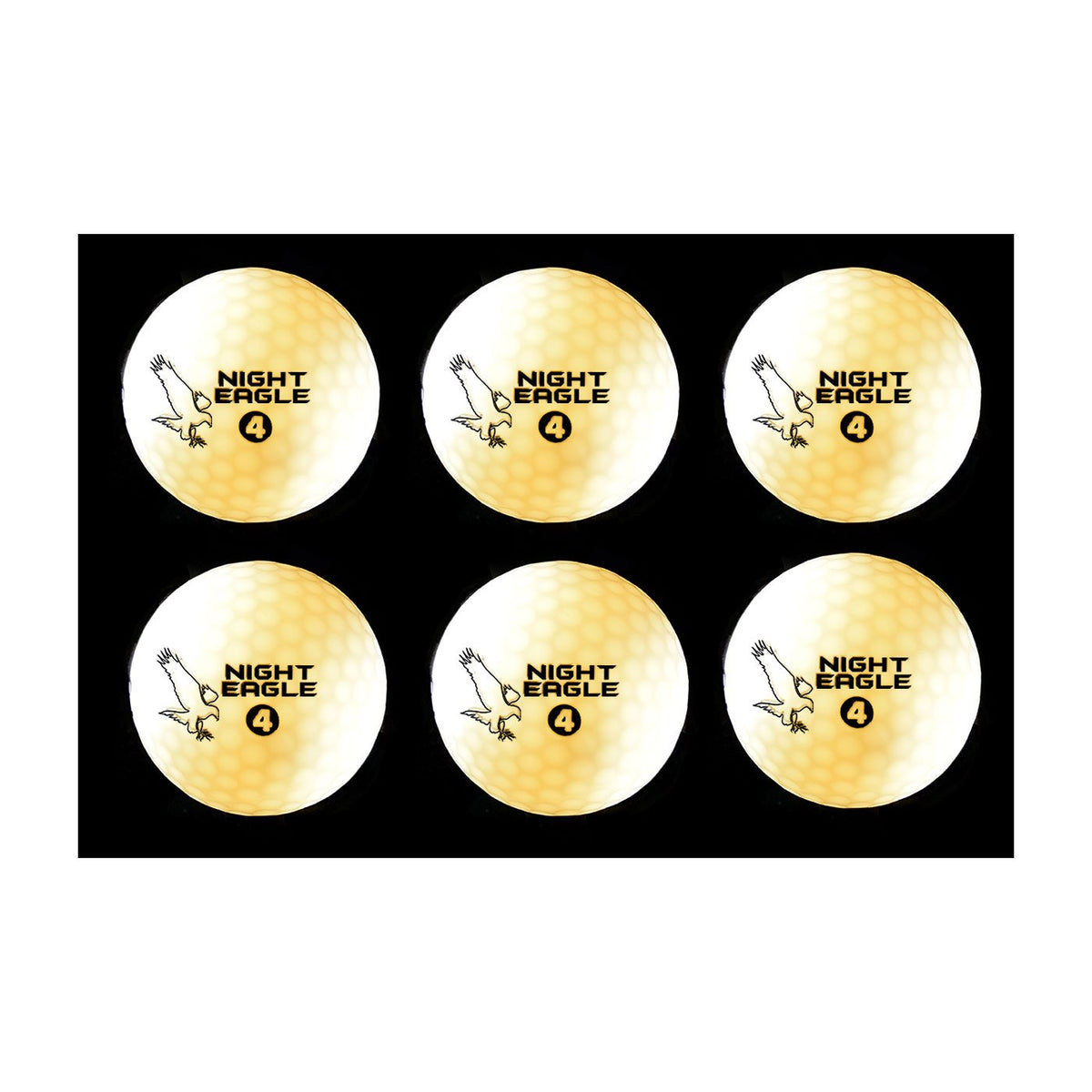 Night Eagle CV LED golf ball glowing for night play and easy visibility on the course.