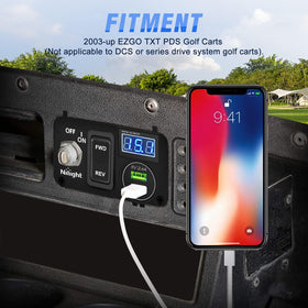 Nilight OEM-style design matches EZGO TXT PDS dashboards.
