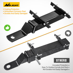 Heavy-duty steel construction of the Nilight golf cart hitch