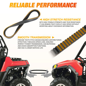 Nilight nylon fabric tooth surface detail emphasizing reduced noise and engagement
