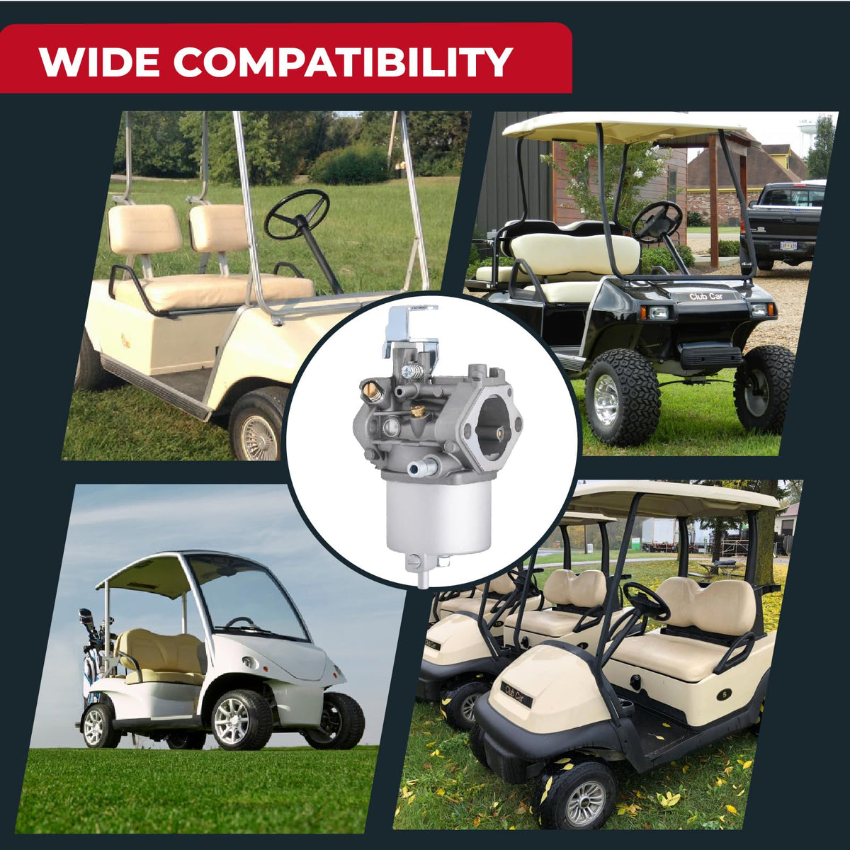 NIMTEK FE290 carburetor for Club Car DS and Precedent improves throttle response.