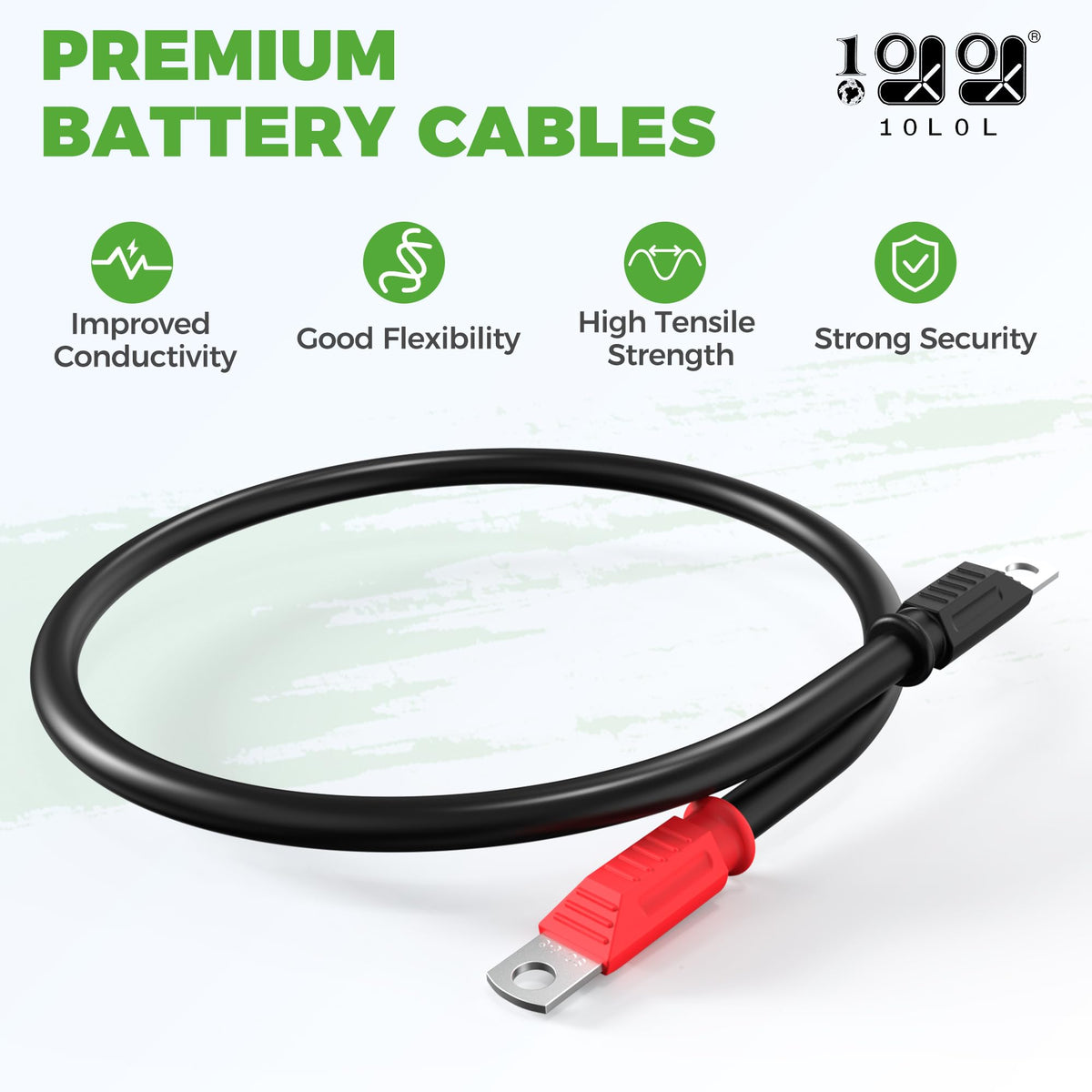 9.99WORLD MALL 4-gauge welding cables resist wear for longer golf cart life.