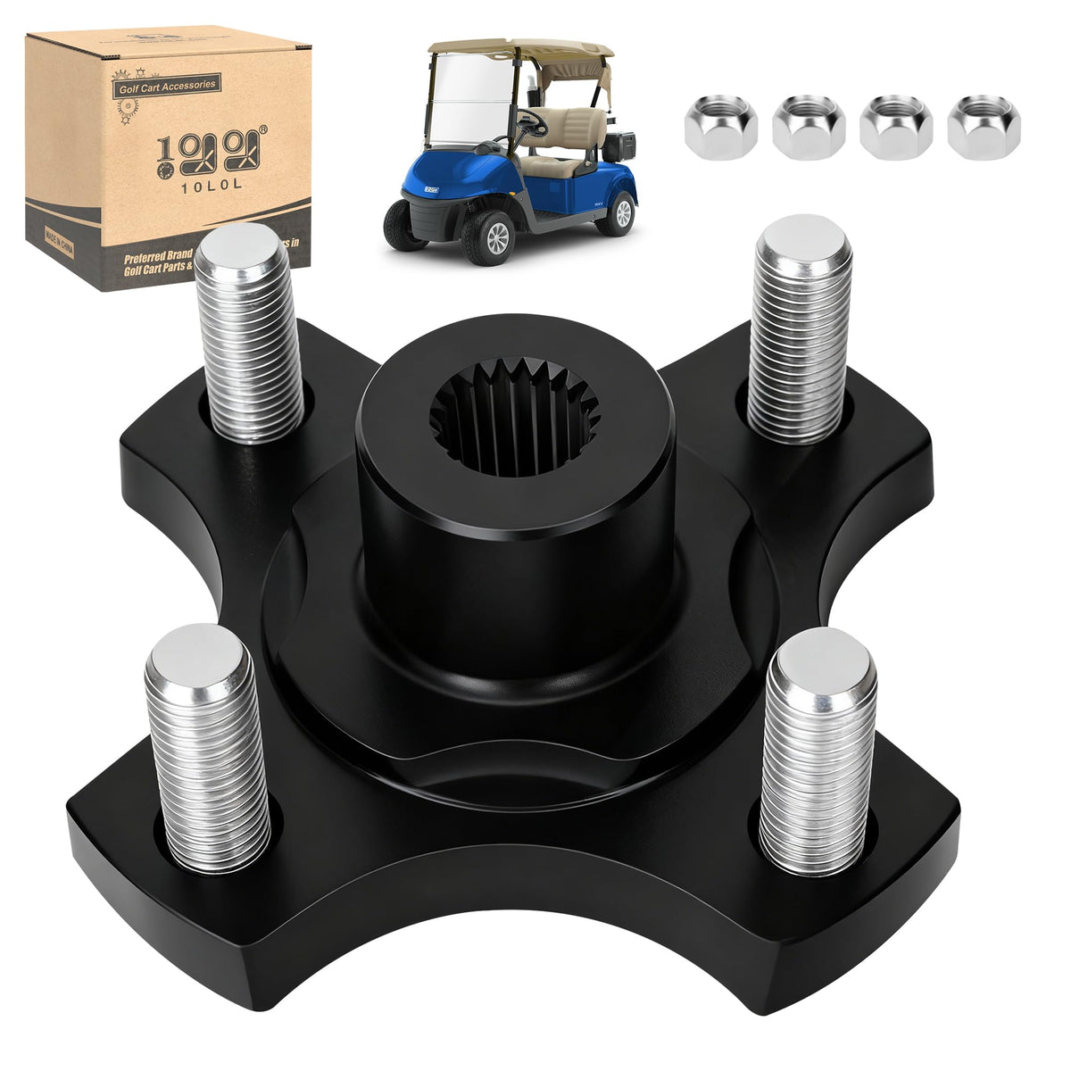 9.99WORLD MALL EZGO RXV rear hub assembly ready for installation and smooth rotation.