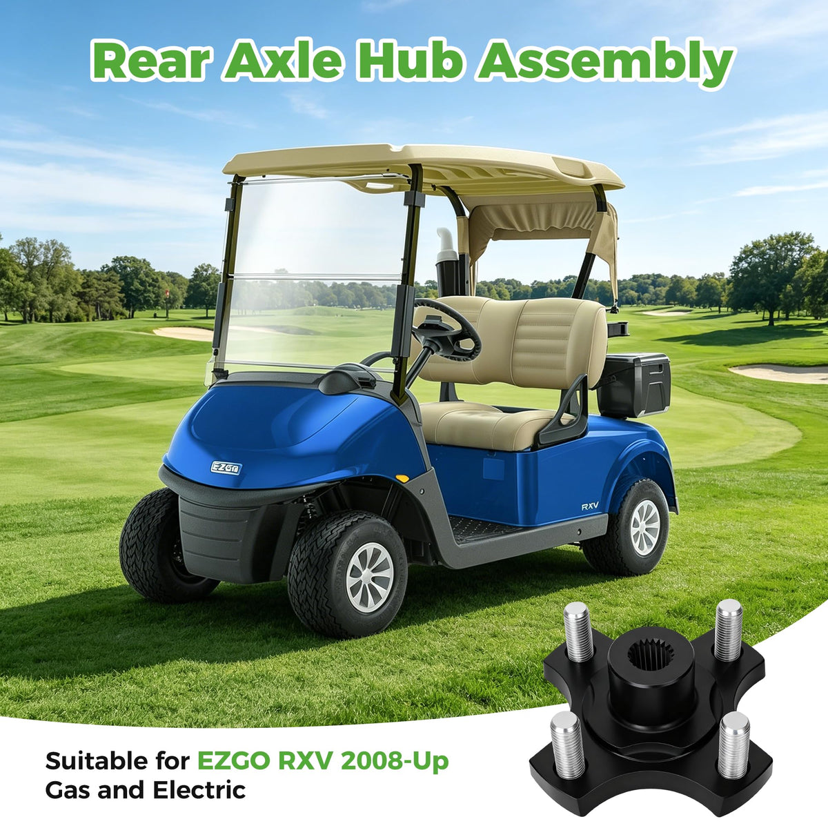 9.99WORLD MALL RXV rear hub on the driver side for reliable performance.