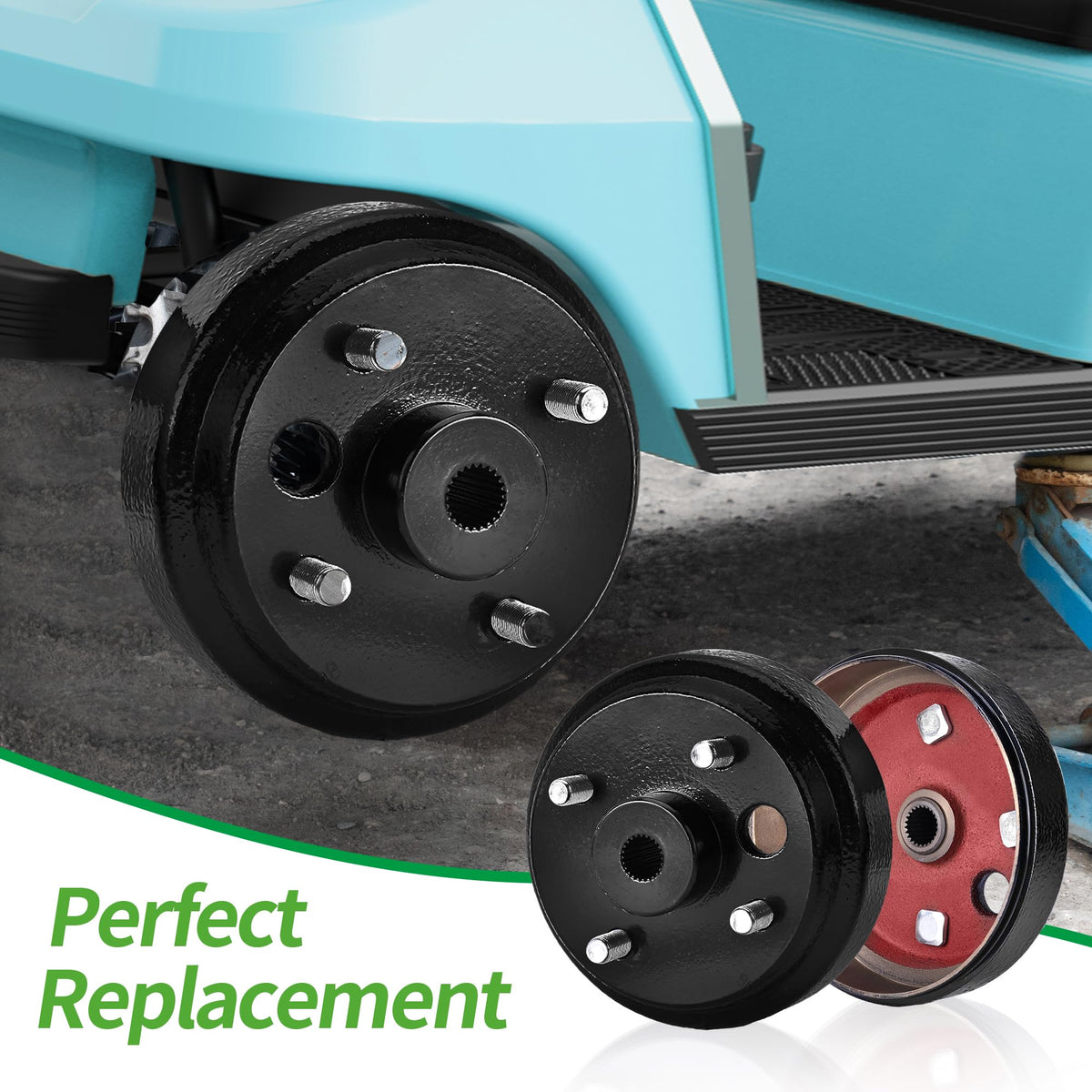 9.99WORLD MALL hub with castellated nut and washer for secure mounting